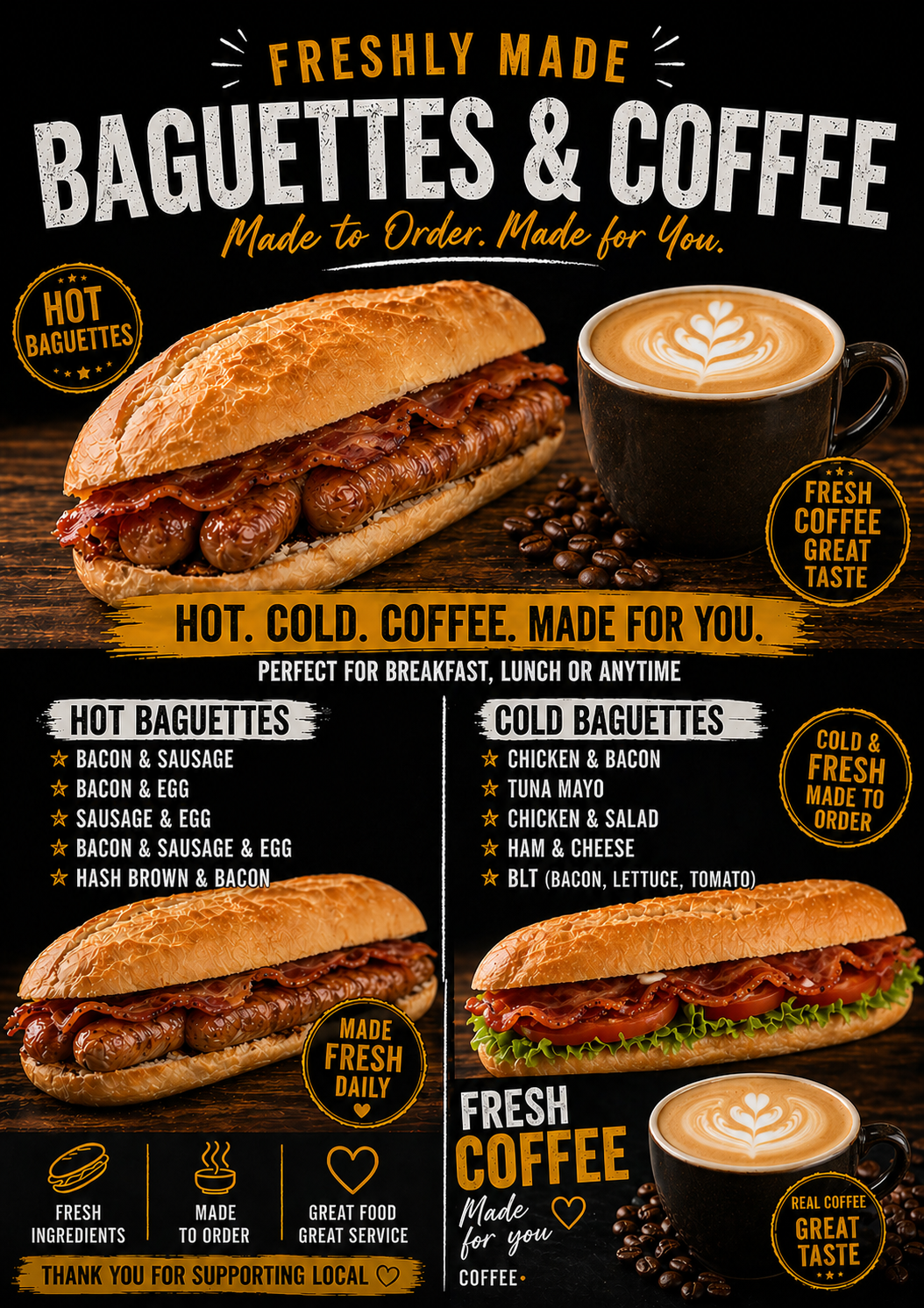 Breakfast Offer. Available from 11 am to 3 pm daily. 